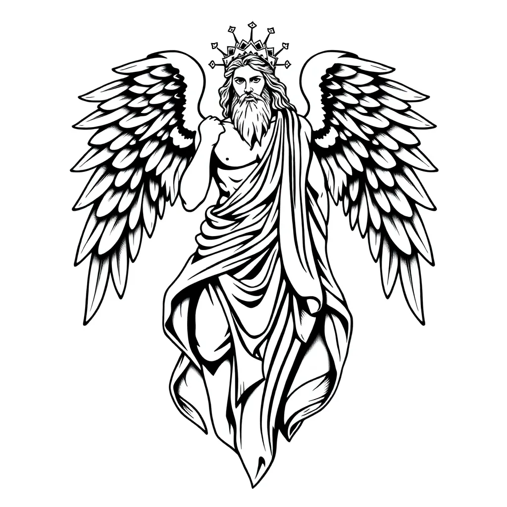 Diseño de tatuaje Sleeve estilo Blackwork