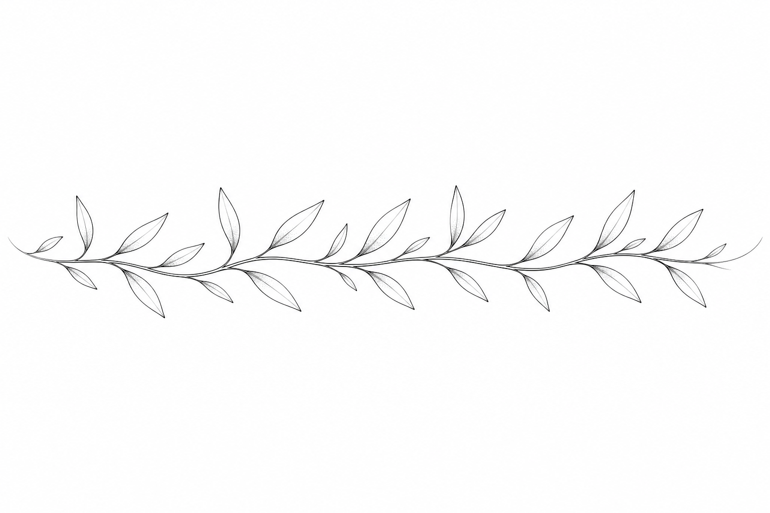 A fine-line olive branch armband wrapping around the limb with delicate leaves and clean linework.