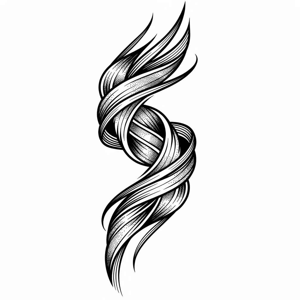 A blackwork abstract flow of wild lines that follows muscle contours from the left forearm across the chest to the upper back.