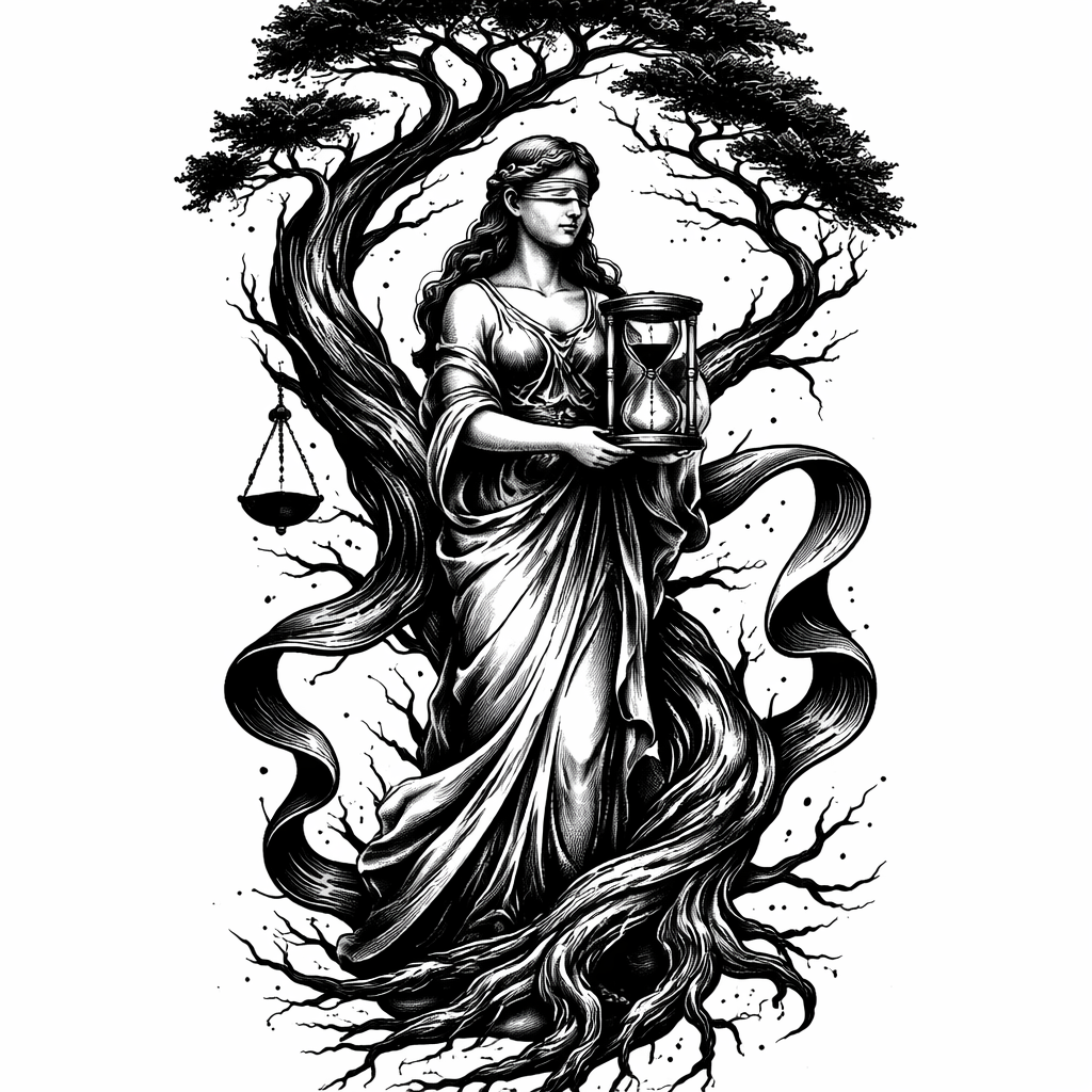 Diseño de tatuaje Naturaleza estilo Blackwork